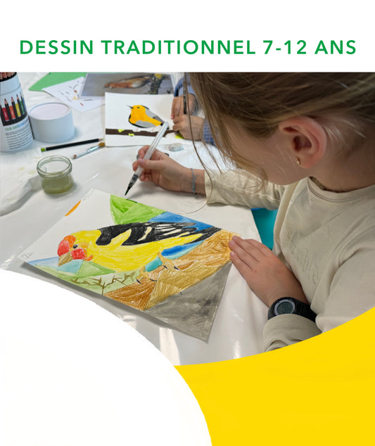 Dessin Traditionnel  7-12 ans du 26/10 au 30/10 de 9 à 12h