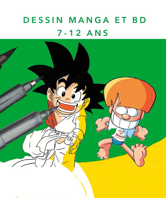 Stage Dessin Manga et BD 7-12 ans du 10 au 14 août de 9 à 12h